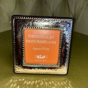 Italian Sterling Silver Frame W/ Velvet Back Stamped 925 * FI 1678​